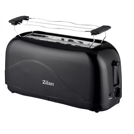 Prajitor paine dublu ZILAN ZLN-1242, Negru Putere 1300W, 2 fante, 4 felii,
