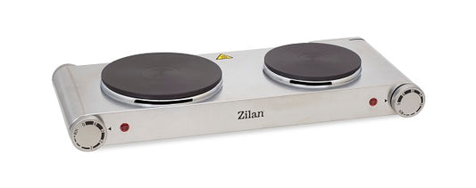 Plita electrica inox ZILAN ZLN-0542, 58x33 cm, 2 ochiuri, 2250W
