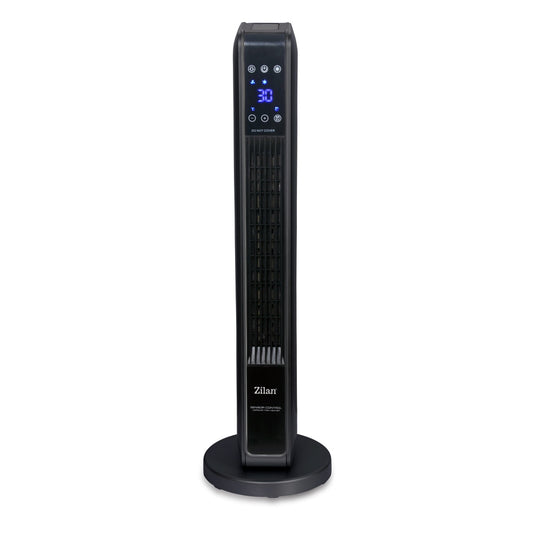 Aeroterma ceramica turn Zilan ZLN2076 Negru, 2200W, Ecran cu atingere, Timer 8H