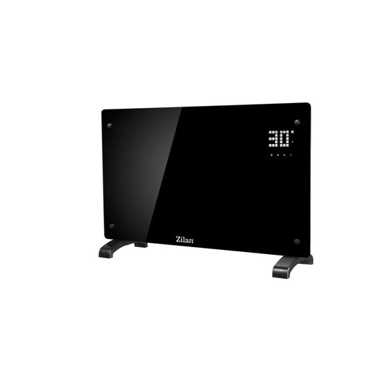 Panou incalzitor Zilan ZLN2823 din sticla, Negru, cu montare pe perete, 2000W