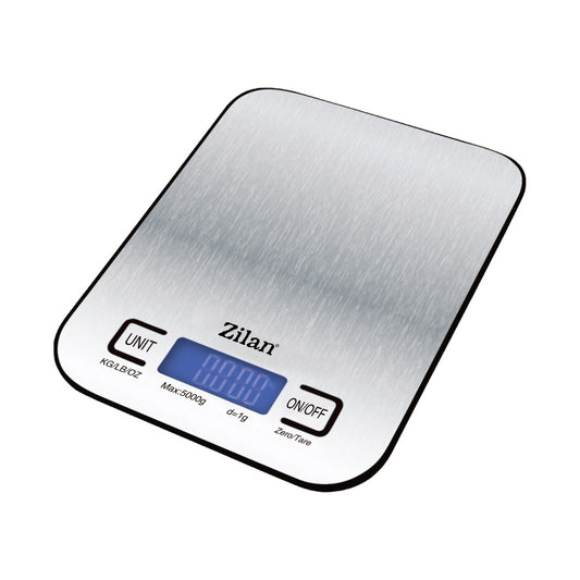 Cantar alimentar digital Zilan ZLN2984 Gri, capacitate 5000g, inchidere automata
