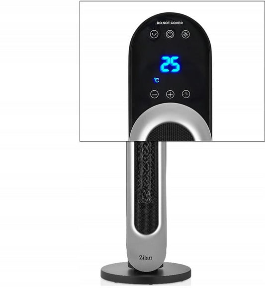 Aeroterma turn Zilan ZLN5657 Negru, 2200W, protectie la supraincalzire, 3 trepte de viteza