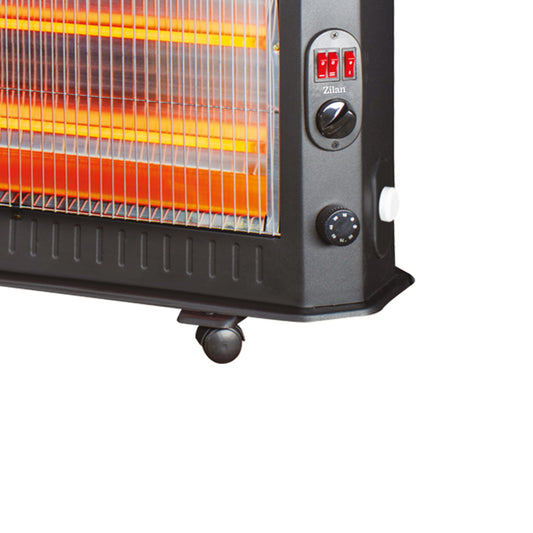 Radiator electric Zilan ZLN6838 Negru, putere 2800W, 5 rezistente, termostat ajustabil