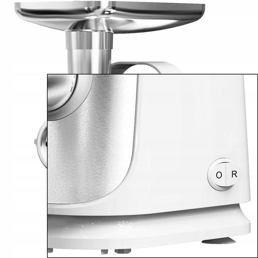 Masina de tocat Floria ZLN7966 Alb, putere 1300W, doua site, functie de revers, lama din otel