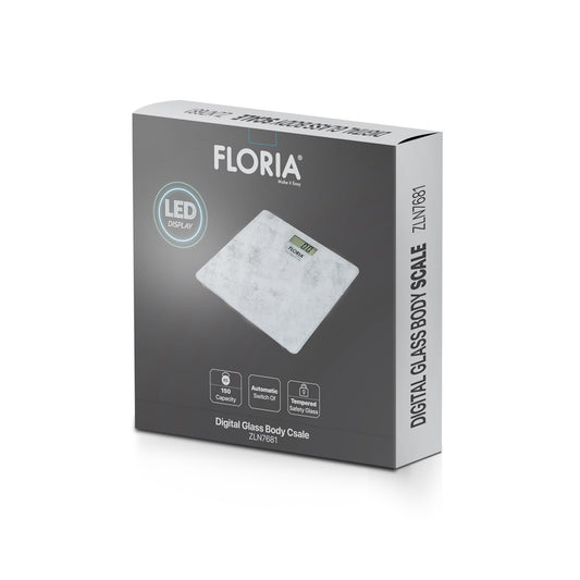 Cantar electric Floria ZLN7681 Gri, inchidere automata, capacitate 150 kg