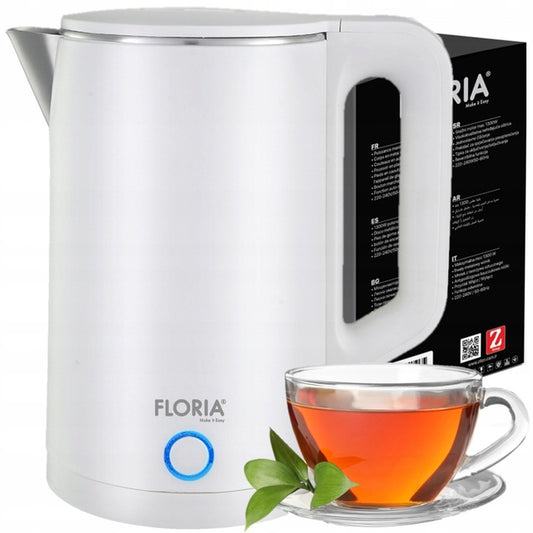Fierbator electric Floria ZLN4920 Alb, putere 1500W, capacitate 2 litri, protectie la supraincalzire