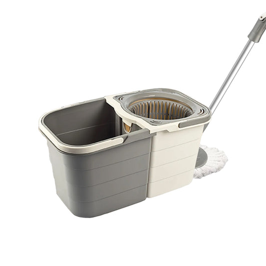 Mop rotativ Lisa ZLN0792 cu doua recipiente separabile, maner ajustabil, Gri