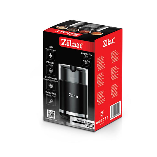 Rasnita electrica Zilan ZLN9280 pentru cafea, lame din otel, corp din plastic, negru