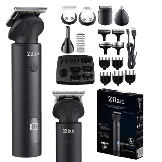 Aparat de tuns ZIlan ZLN8672, autonomie de 140-170 de minute, 6 capete diferite si 7 nivele de tundere