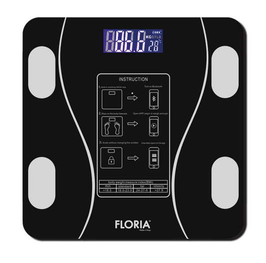 Cantar corporal Zilan ZLN8962 din sticla securizata, capacitate 3-180kg, Aplicatie OKOK, Display LCD