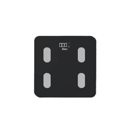 Cantar corporal Zilan ZLN8980 din sticla securizata, capacitate 3-180kg, Aplicatie OKOK, Display LED
