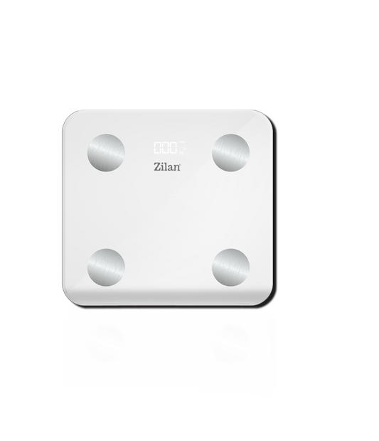 Cantar corporal Zilan ZLN9006 din sticla securizata, capacitate 3-180kg, Aplicatie OKOK, Display LED
