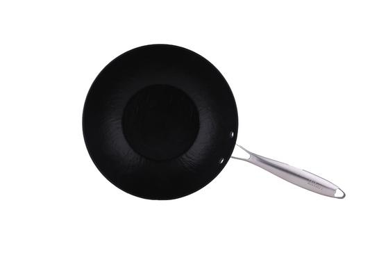 Tigaie Wok Zilan ZLN0934, Diametru 28 cm, 7 straturi de material, Maner nituit, Compatibil cuptor si masina de spalat vase