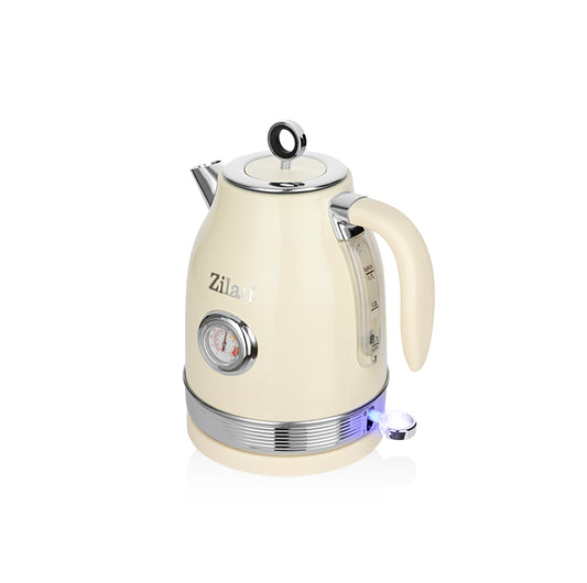 Fierbator Retro Zilan ZLN1184, 2200W, 1.7L, baza detasabila 360°, indicator luminos, protectie fierbere uscata, ON/OFF automat sau manual