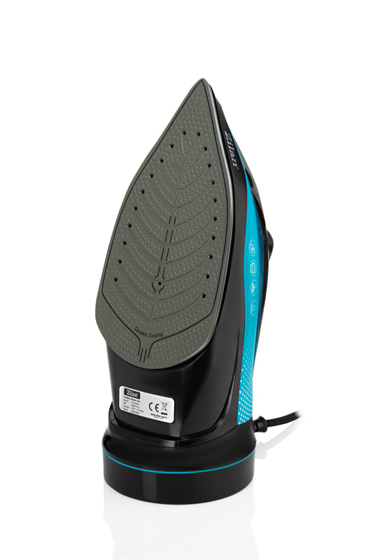 Fier de calcat Zilan ZLN0989, 2200W, Anti Calcar, Folosire cu sau fara cablu, Cablu rotativ 360, Termostat reglabil, Albastru