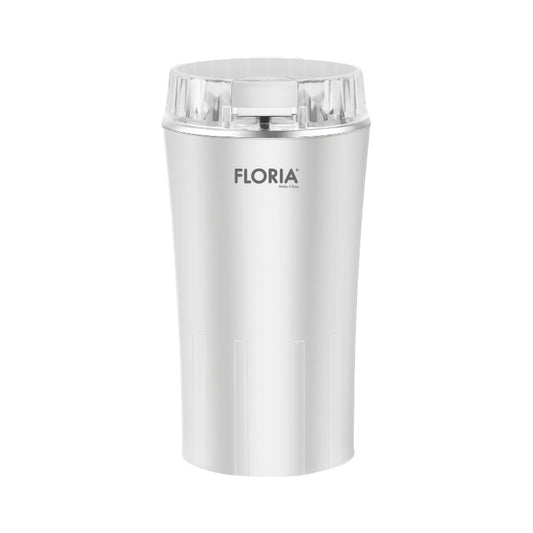 Rasnita de cafea Floria ZLN2398, Putere 350W, Capacitate 250ml, 60g, Lame din otel inoxidabil, Alb
