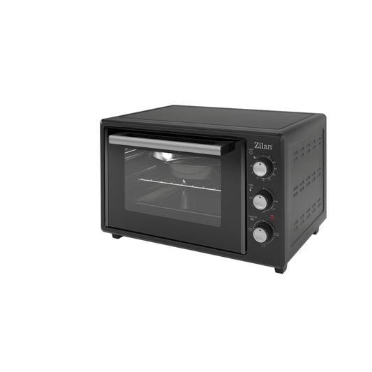 Cuptor electric Zilan ZLN5323 Gusto, Capacitate 35L, Temperatura maxima 250C, Timer, Element incalzire ascuns, Putere 1800W, Negru