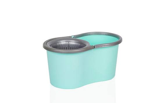 Galeata magic mop LISA ZLN-1389, Mop rotativ 360 grade, Capacitate galeata 17L, Bleu