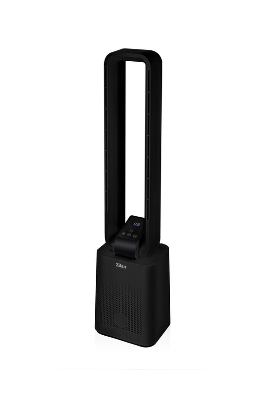 Ventilator turn Zilan ZLN1087 fara palete, Timer, Display LED, Telecomanda, 50W