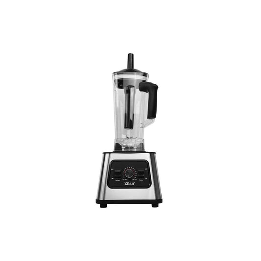 Blender inox Zilan ZLN2785, Vas din sticla 2L, 15 trepte viteza + pulse, Putere 1100W