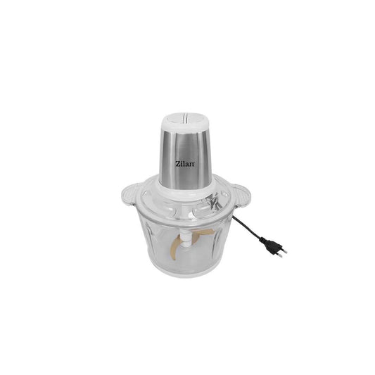 Tocator legume-fructe Zilan ZLN2733 din inox, Vas din sticla capacitate 3L, 2 trepte de viteza + pulse, Putere 500W