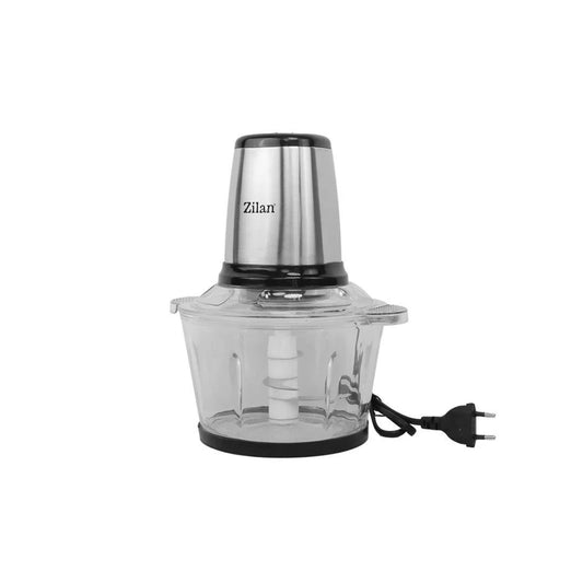 Tocator legume-fructe Zilan ZLN3898 din inox, Vas din sticla capacitate 2L, 2 trepte de viteza + pulse, Putere 400W