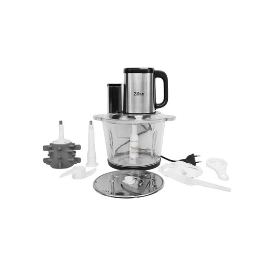 Tocator legume-fructe Zilan ZLN2767 digital multifunctional, Vas sticla capacitate 3L, 4 functii presetate, Lame din titan, Putere 500W