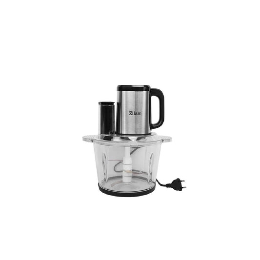 Tocator legume-fructe Zilan ZLN2767 digital multifunctional, Vas sticla capacitate 3L, 4 functii presetate, Lame din titan, Putere 500W