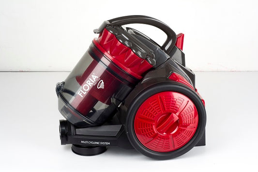 Aspirator fara sac FLORIA ZLN-3451,rosu-negru filtru HEPA 13, filtrare ciclonica, capacitate colectare 2.5L, putere 700W,
