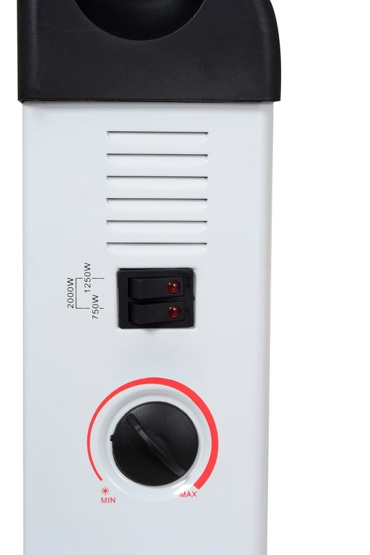 Convector electric de podea FLORIA ZLN-6843, Alb 2000W, 3 trepte de putere, Termostat reglabil,