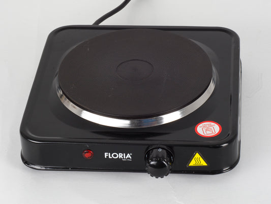 Plita electrica Floria ZLN-2806, 22 x 21 x 5 cm, Negru 1 ochi, Putere 1000W,