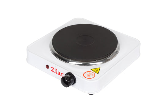 Plita electrica ZILAN Alb ZLN-2173, 1500 W, 26 x 26 x 9.5 cm, 1 arzator, cu 5 trepte de reglaj,