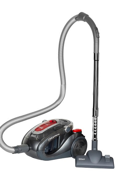 Aspirator Profesional ZILAN ZLN-3529 Negru/Rosu, 2000 W, Filtru HEPA, Capacitate 2 L, Filtrare Ciclonica, Accesorii Incluse, Furtun Flexibil, Tija din Inox, Design Modern