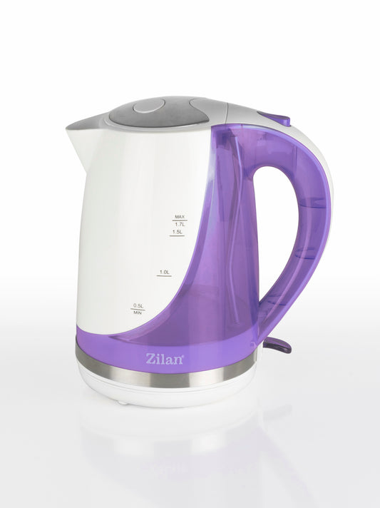Cana electrica ZILAN ZLN-1303, Capacitate 1.7L, 1850-2200W, Baza rotativa,Mov