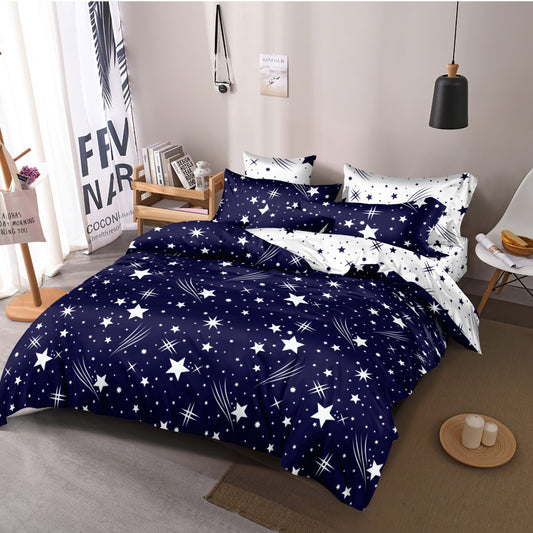 Lenjerie pat dublu, FINET, cu elastic, 6 piese, BB6089