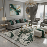 Covor Buse Fulger, Verde Smarald, Living, Dormitor, Modern