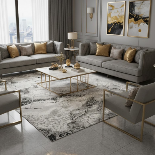 Covor Eterna Fauda Gri/Silver Living, Dormitor, Modern