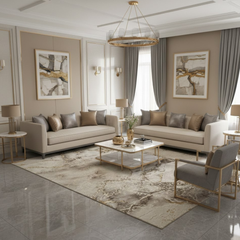 Covor Eterna Fauda Crem/Gold Living, Dormitor, Modern