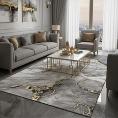 Covor Eterna Beirut Gri/Gold, Living, Dormitor, Modern