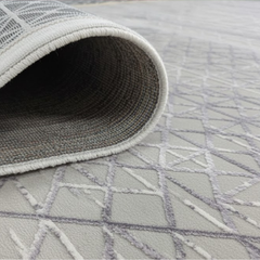 Covor ERVA, (200x300)cm, 100% Acrilic , Living, Dormitor, Modern, Culori- Gri & Negru