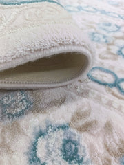 Covor OLIVYA, ALB/ TURCOAZ, Living, Dormitor