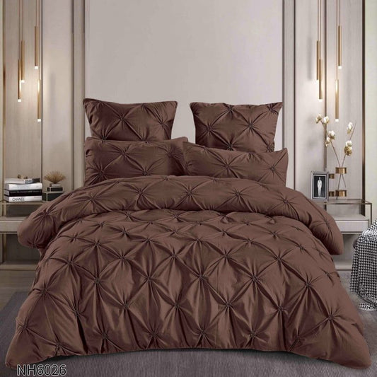 Lenjerie de Pat Dublu, Finetat cu elastic, 6 Piese, NH6026