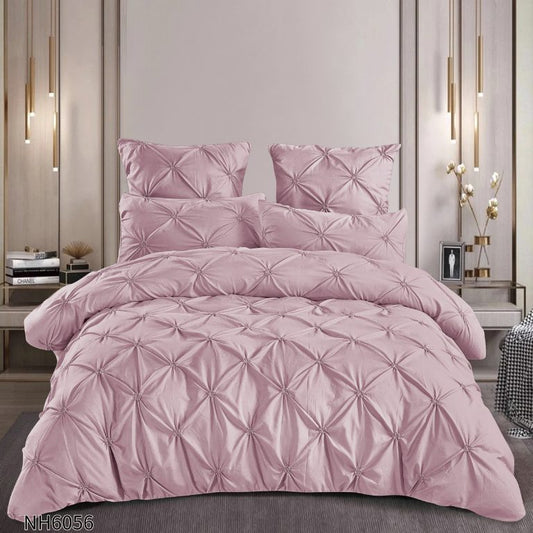 Lenjerie de Pat Dublu, Finetat cu elastic, 6 Piese, NH6056