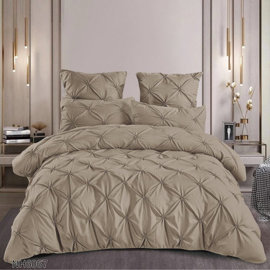 Lenjerie de Pat Dublu, Finetat cu elastic, 6 Piese, NH6067