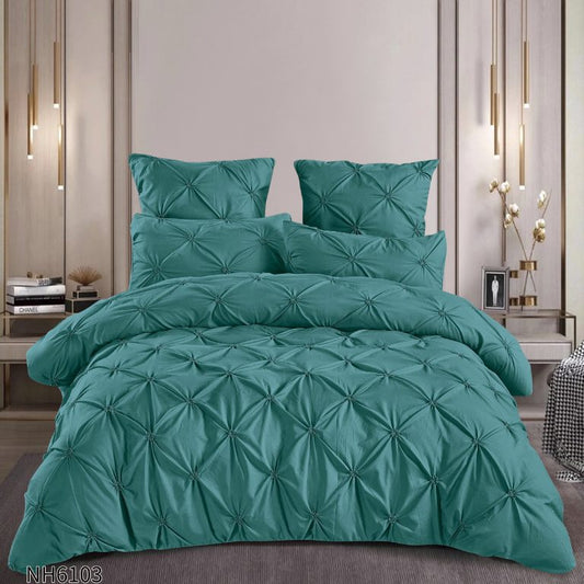 Lenjerie de Pat Dublu, Finetat cu elastic, 6 Piese, NH6103