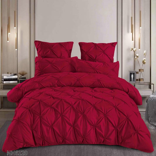 Lenjerie de Pat Dublu, Finetat cu elastic, 6 Piese, NH6120