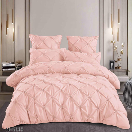 Lenjerie de Pat Dublu, Finetat cu elastic, 6 Piese, NH6148