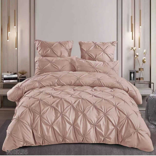 Lenjerie de Pat Dublu, Finetat cu elastic, 6 Piese, NH6156