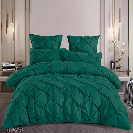 Lenjerie de Pat Dublu, Finetat cu elastic, 6 Piese, NH6222