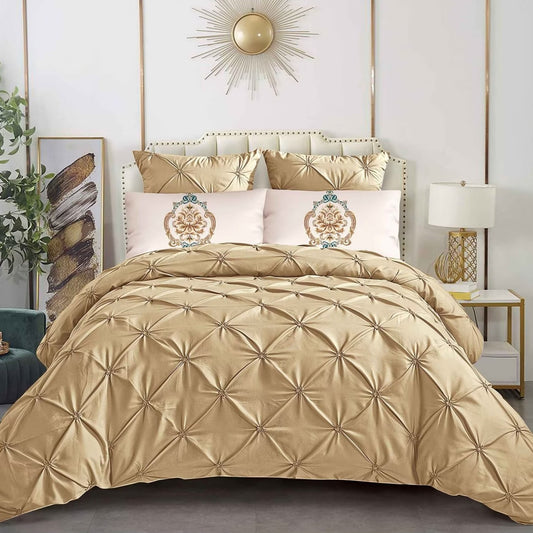 Lenjerie de Pat Dublu, Finetat cu elastic, 6 Piese, NH64